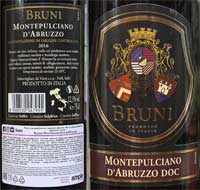 Вино Bruni Montepulciano Abruzzo