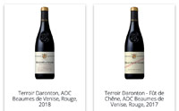 2 варианта вин Terroir Daronton Beaumes de Venise