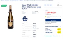 METRO вино Italo Cescon декабрь 2021