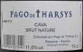 Испанское игристое вино Pago de Tharsys Cava Brut Nature