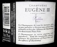 контрэтикетка Шампанское Eugene III Tradition