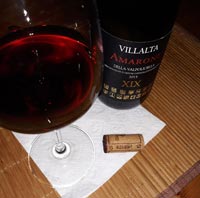 вино Amarone Villalta пробка