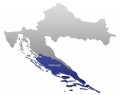 Далмация на карте Хорватии