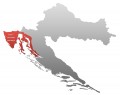 Истрия на карте Хорватии