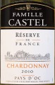 Famille Castel Reserve De France Chardonnay этикетка