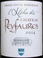 L’Alpha du Chateau Peyfaures 2004 этикетка