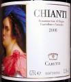 Chianti Caretti 2008 этикетка