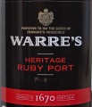 Warre's Heritage Ruby Port этикетка