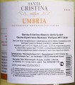 Santa Cristina Umbria Bianco контрэтикетка